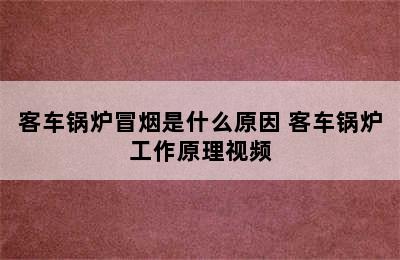 客车锅炉冒烟是什么原因 客车锅炉工作原理视频